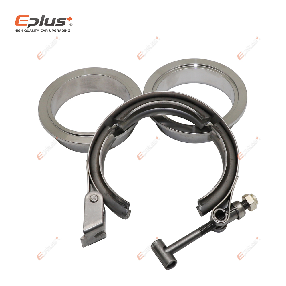 Exhaust V Band Clamp Flange Kit Stainless - 304 Stainless Steel Car V Band