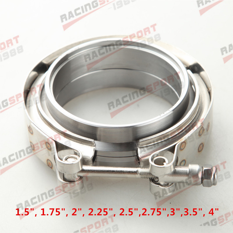Exhaust V Band Clamp Flange Kit Stainless - 1.5