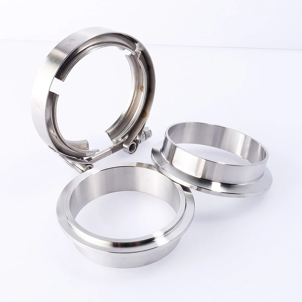 Universal 304 Stainless Steel  - Exhaust V Band Clamp Flange Kit Stainless ulasan dan harga