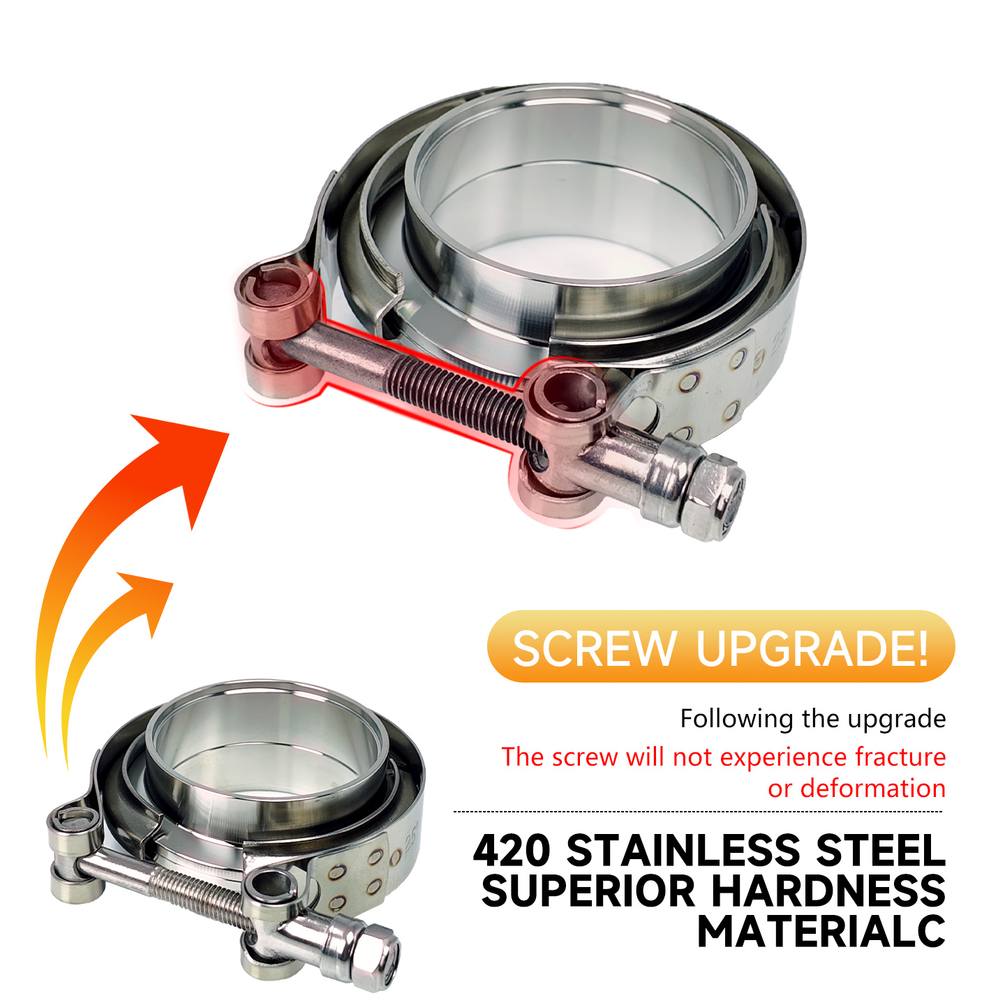 304 Stainless Steel V Band Cla - Exhaust V Band Clamp Flange Kit Stainless ulasan dan harga