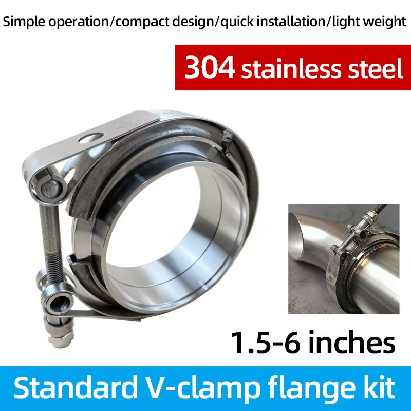 304 Stainless Steel Quick Rele - Exhaust V Band Clamp Flange Kit Stainless ulasan dan harga