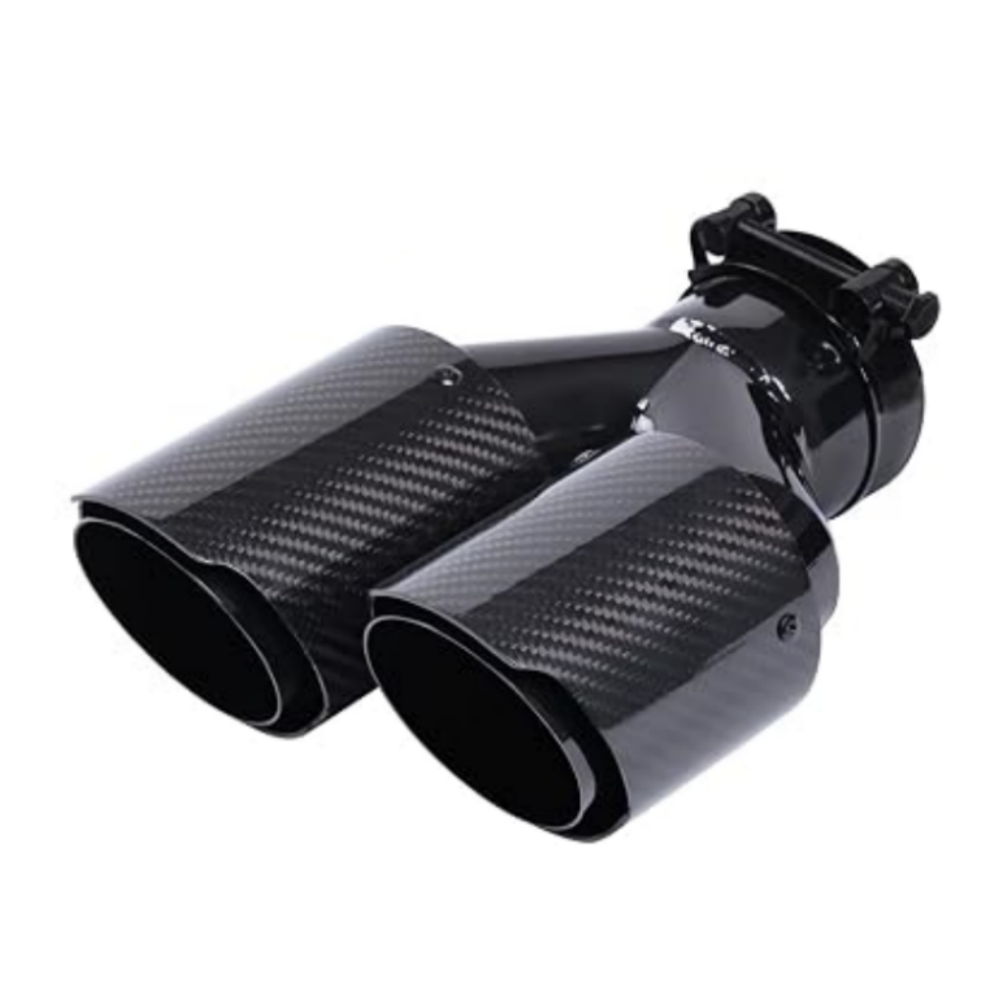 Carbon Fiber Exhaust Tip Dual  - Exhaust Tips Dual Outlet Carbon Fiber 63Mm ulasan dan harga