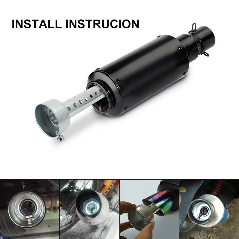 Universal Motorcycle 35mm 42mm - Exhaust Muffler Stainless Steel Universal ulasan dan harga