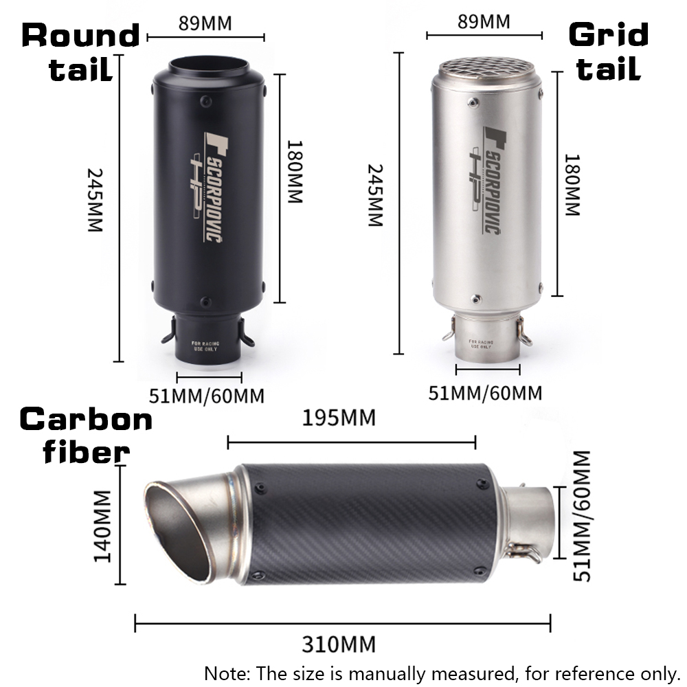 Universal motorcycle exhaust m - Exhaust Muffler Stainless Steel Universal ulasan dan harga