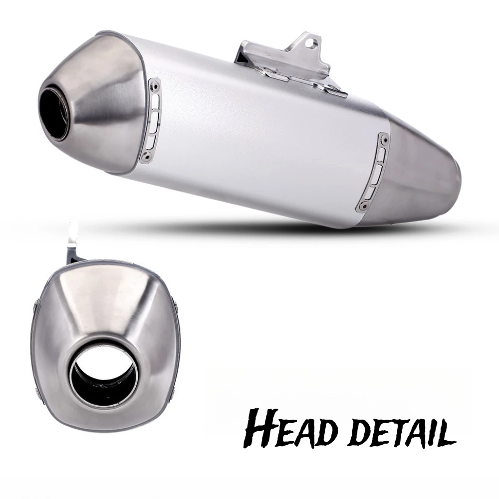 51mm Universal Motorcycle Exha - Exhaust Muffler Stainless Steel Universal ulasan dan harga