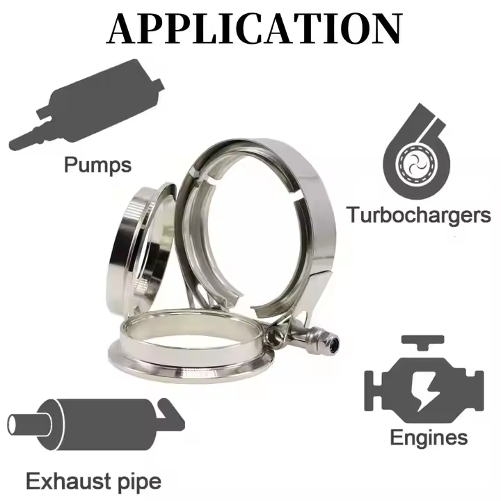 For 304 Stainless Steel Univer - Exhaust V Band Clamp Flange Kit Stainless ulasan dan harga