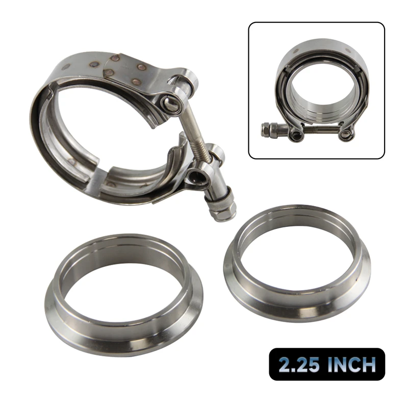 57mm Turbo Exhaust Downpipe Ki - Exhaust V Band Clamp Flange Kit Stainless ulasan dan harga