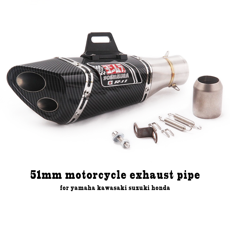 Universal 51mm Yoshimura Motor - Exhaust Muffler Stainless Steel Universal ulasan dan harga