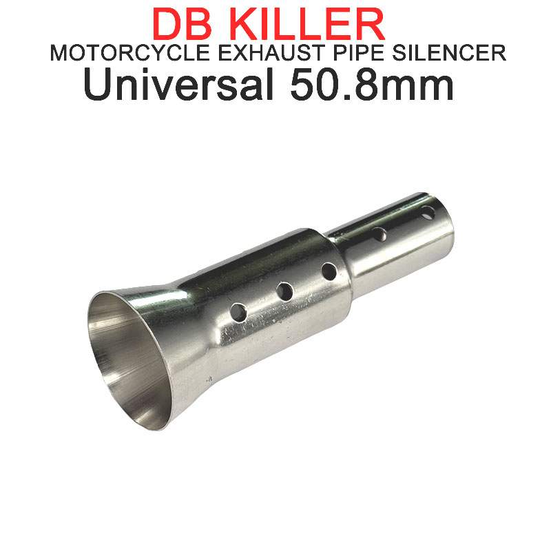 Universal 51mm Motorcycle Exha - Exhaust Muffler Stainless Steel Universal ulasan dan harga