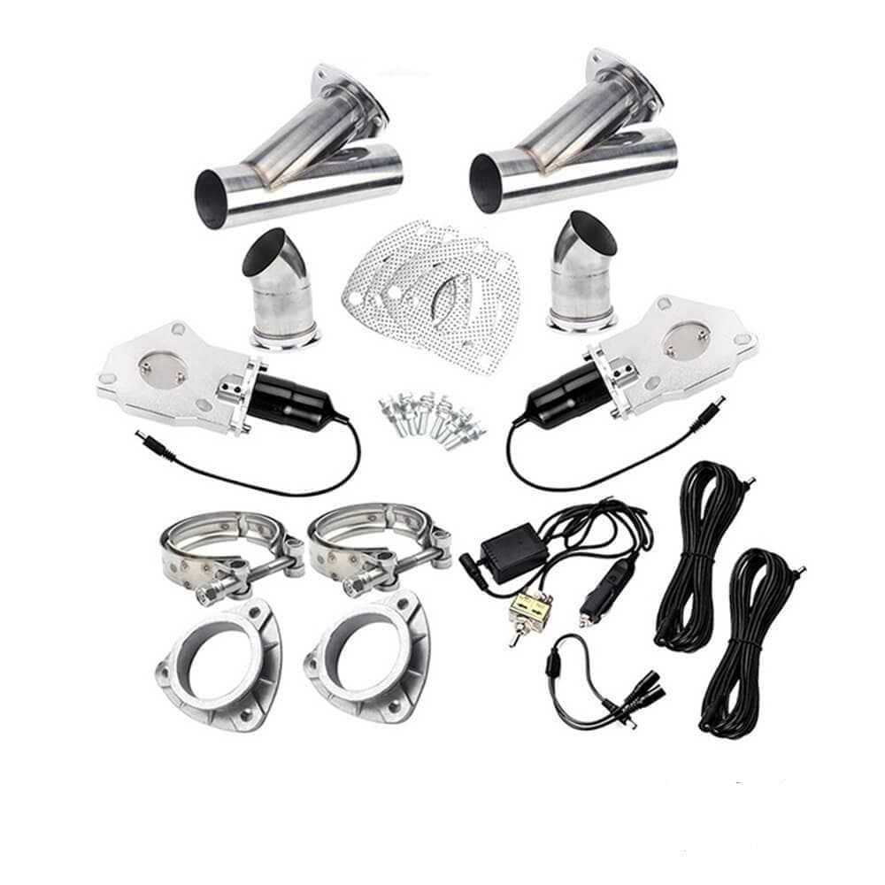 2.0/2.25/2.5/3.0 Inch Dual Man - Dual Exhaust Cutout Valve Y Pipe Stainless ulasan dan harga