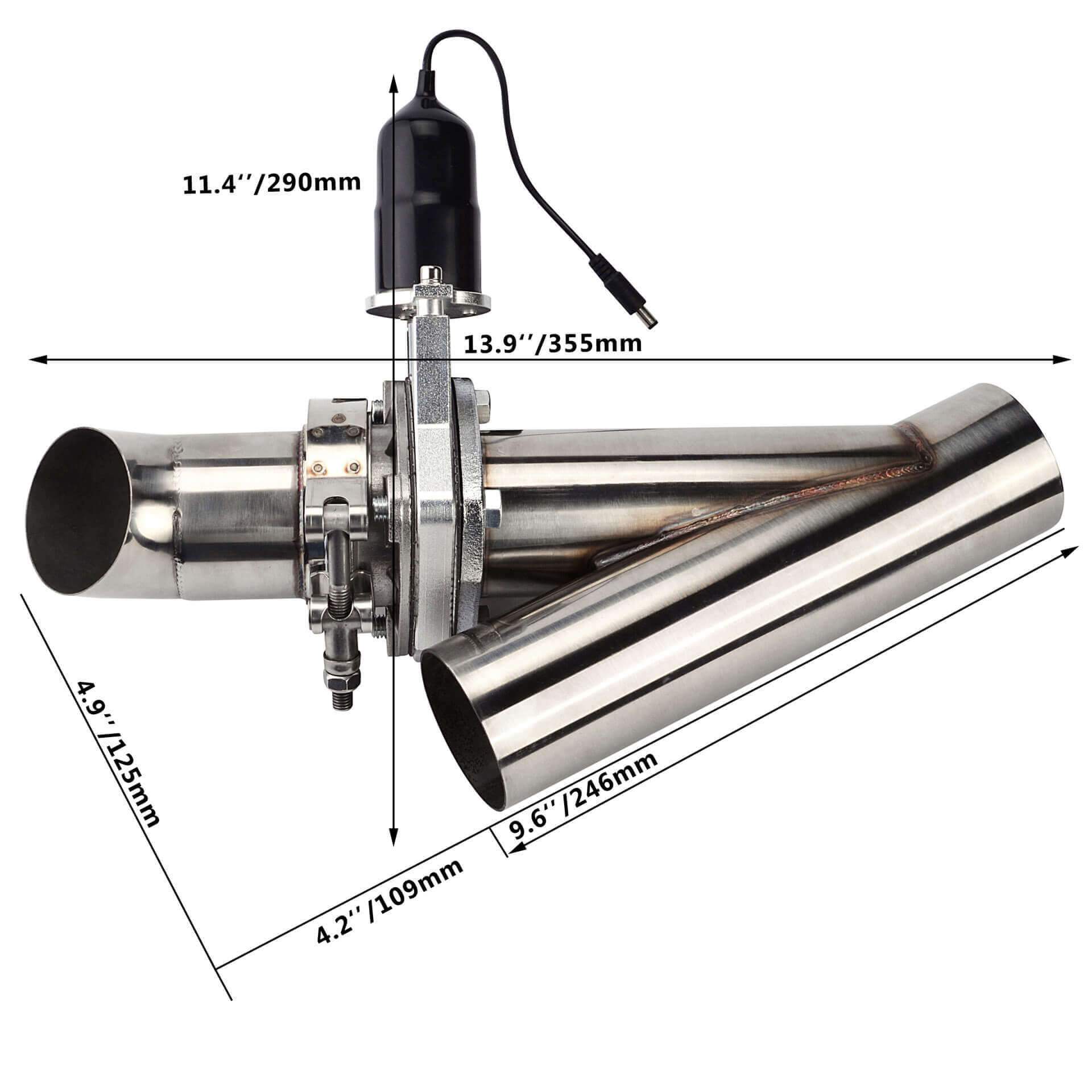 2.0/2.25/2.5/3.0 Inch Dual Man - Dual Exhaust Cutout Valve Y Pipe Stainless ulasan dan harga