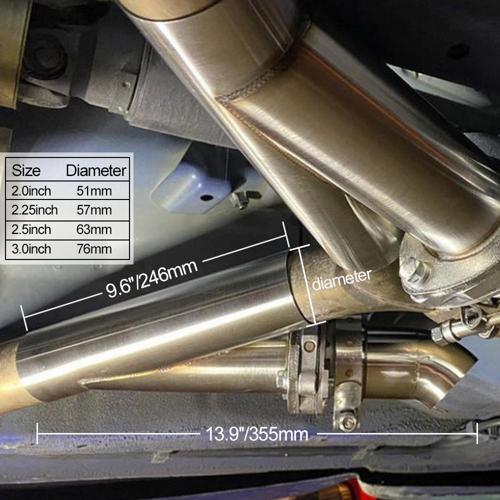 2.0/2.25/2.5/3.0 Inch Dual Man - Dual Exhaust Cutout Valve Y Pipe Stainless ulasan dan harga