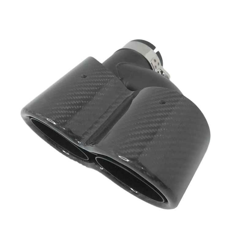 Y-Type Dual Exhaust Tips 63mm  - Exhaust Tips Dual Outlet Carbon Fiber 63Mm ulasan dan harga