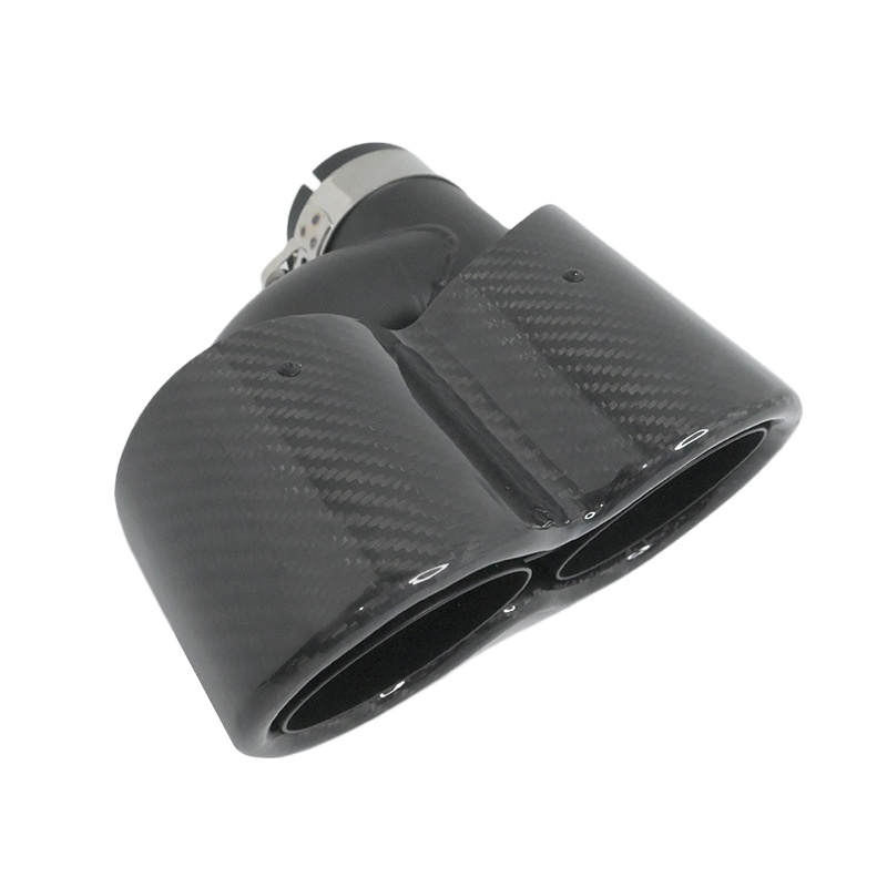 Y-Type Dual Exhaust Tips 63mm  - Exhaust Tips Dual Outlet Carbon Fiber 63Mm ulasan dan harga