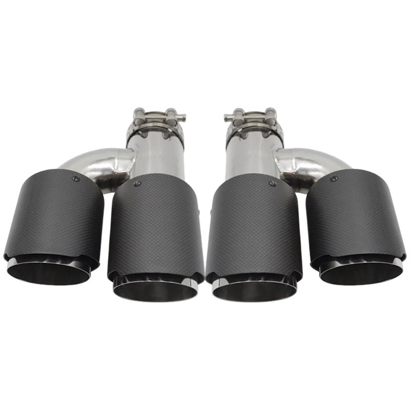 Y-Type Dual Exhaust Tips 63mm  - Exhaust Tips Dual Outlet Carbon Fiber 63Mm ulasan dan harga