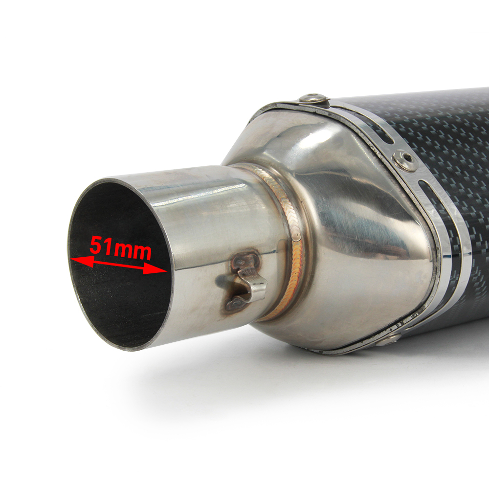 For 38-51MM Universal ATV BMW  - Exhaust Muffler Stainless Steel Universal ulasan dan harga