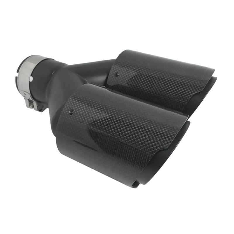 Car Exhaust System Y Type Tail - Exhaust Tips Dual Outlet Carbon Fiber 63Mm ulasan dan harga