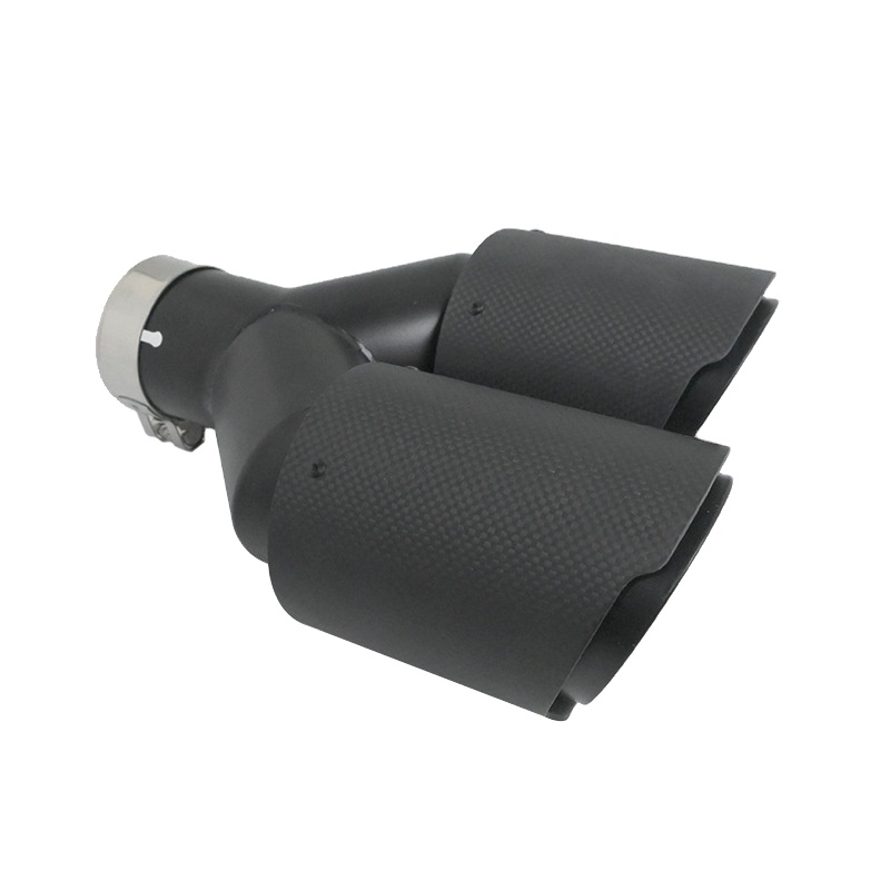 Car Exhaust System Y Type Tail - Exhaust Tips Dual Outlet Carbon Fiber 63Mm ulasan dan harga