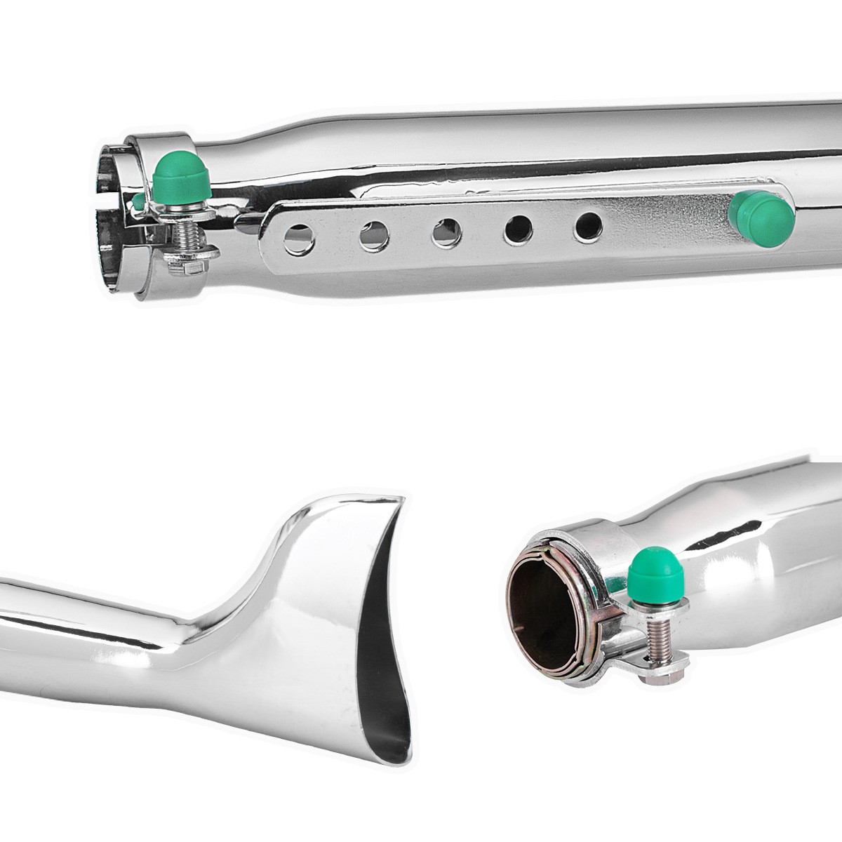 For Universal Motorcycle Retro - Exhaust Muffler Stainless Steel Universal ulasan dan harga