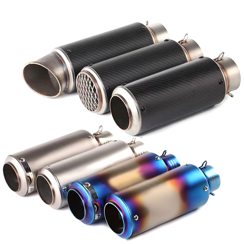 Universal 51mm 60mm Motorcycle - Exhaust Muffler Stainless Steel Universal ulasan dan harga