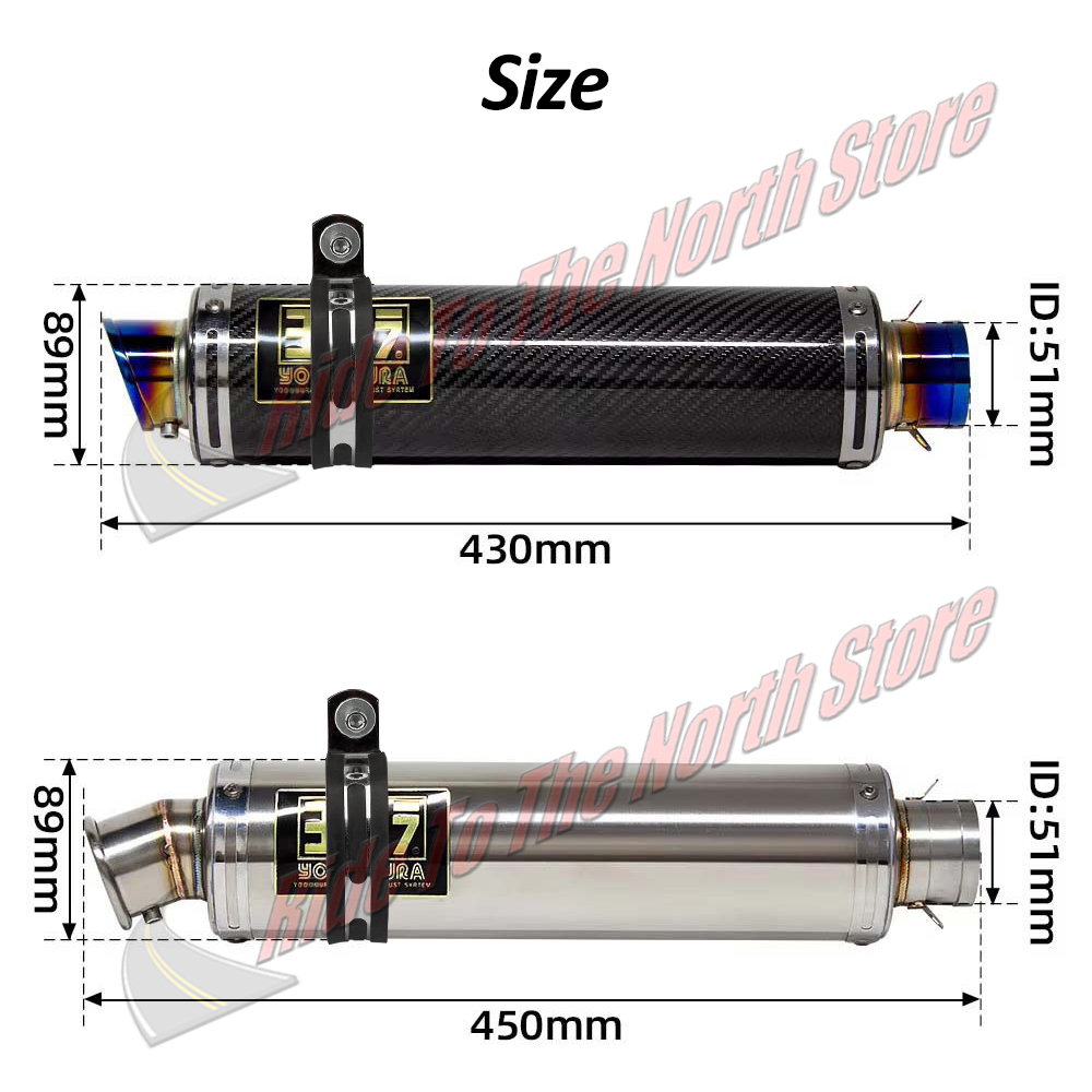 51MM Inlet Universal Longer Yo - Exhaust Muffler Stainless Steel Universal ulasan dan harga