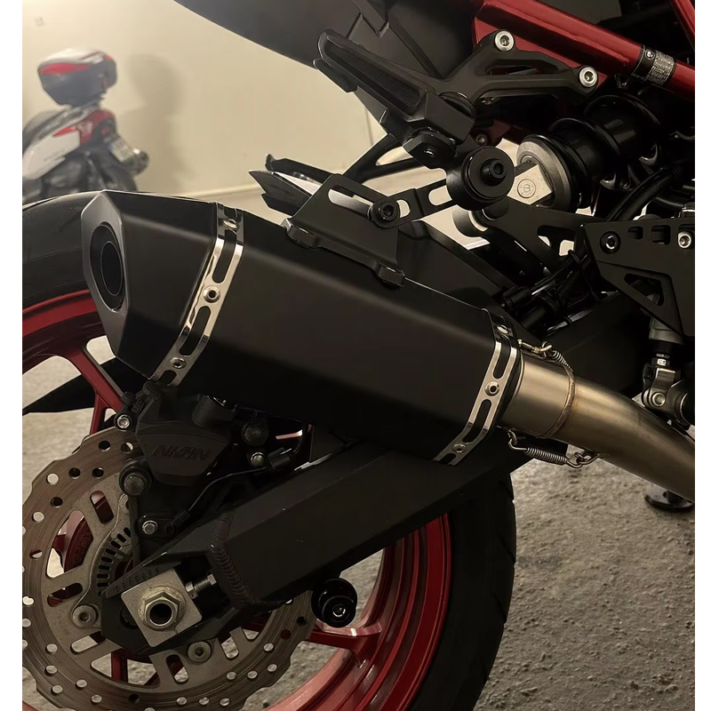 Universal 51mm Motorcycle Exha - Exhaust Muffler Stainless Steel Universal ulasan dan harga