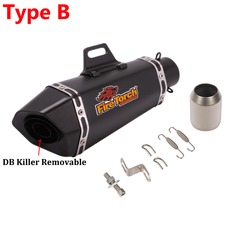 Universal 51mm Motorcycle Exha - Exhaust Muffler Stainless Steel Universal ulasan dan harga