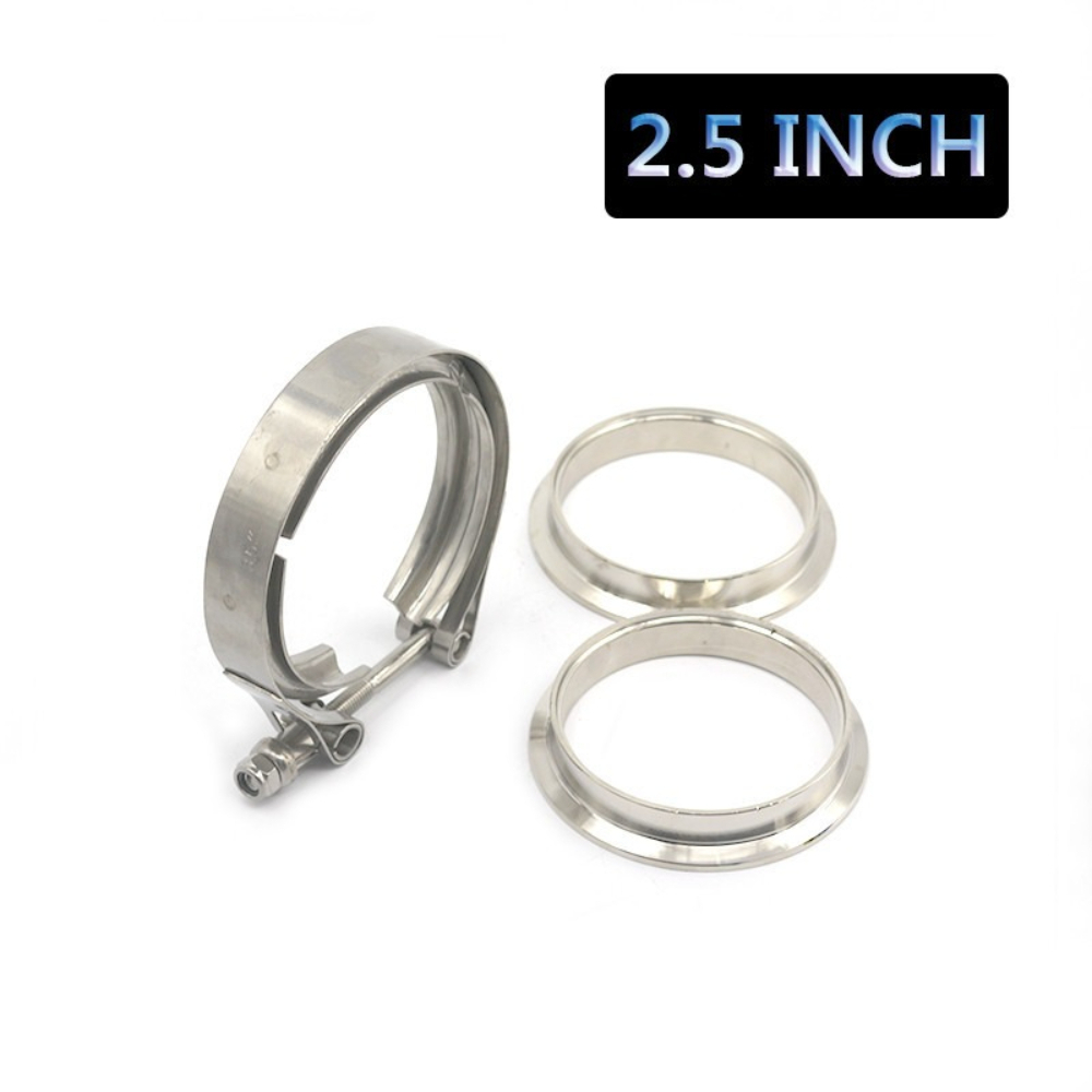 76mm Turbo Exhaust Vband V Cla - Exhaust V Band Clamp Flange Kit Stainless ulasan dan harga