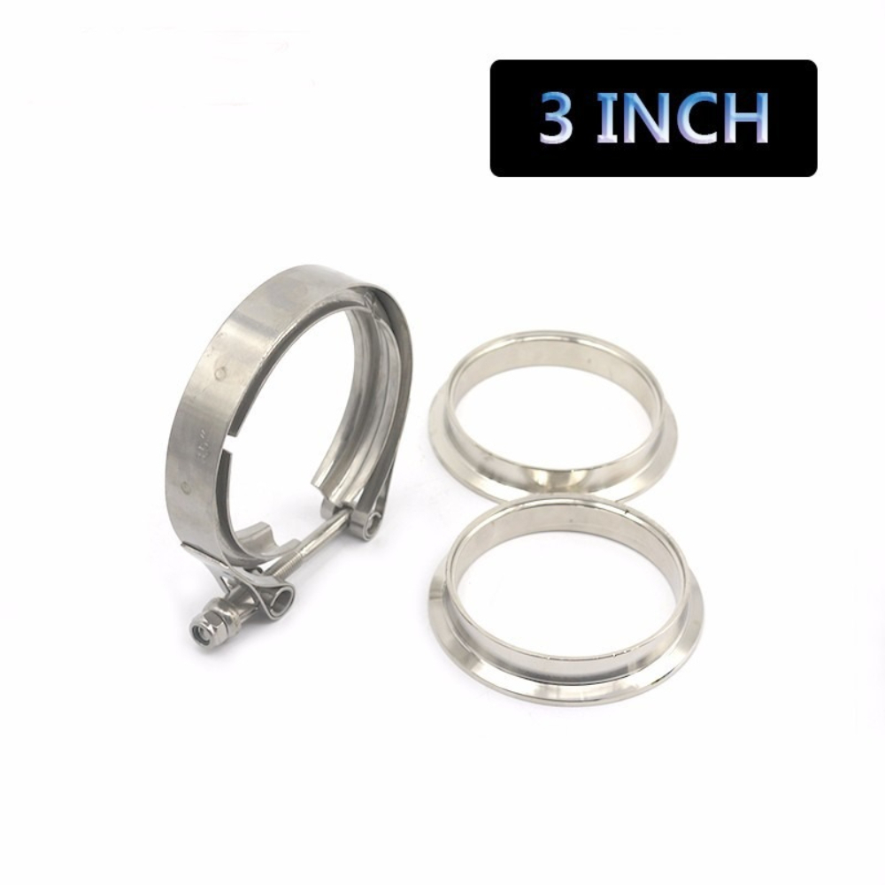 76mm Turbo Exhaust Vband V Cla - Exhaust V Band Clamp Flange Kit Stainless ulasan dan harga
