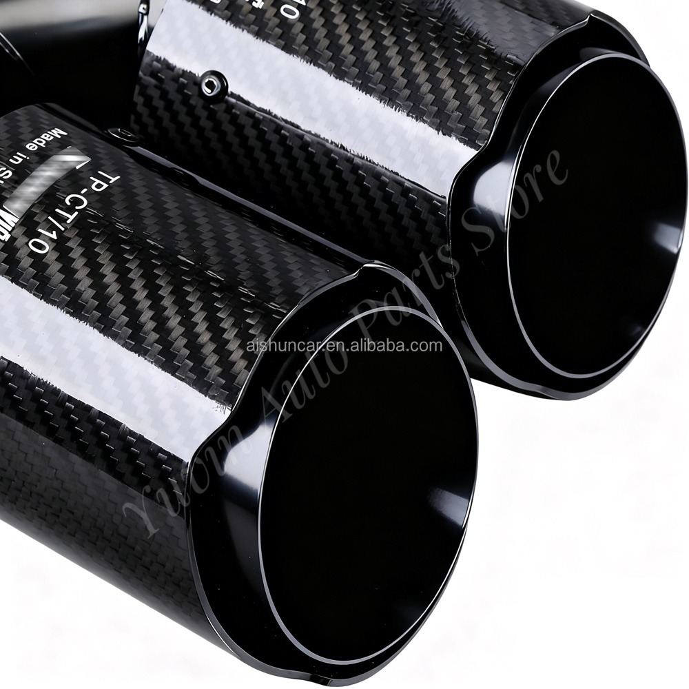 Universal Dual Exhaust Tip Y-P - Exhaust Tips Dual Outlet Carbon Fiber 63Mm ulasan dan harga