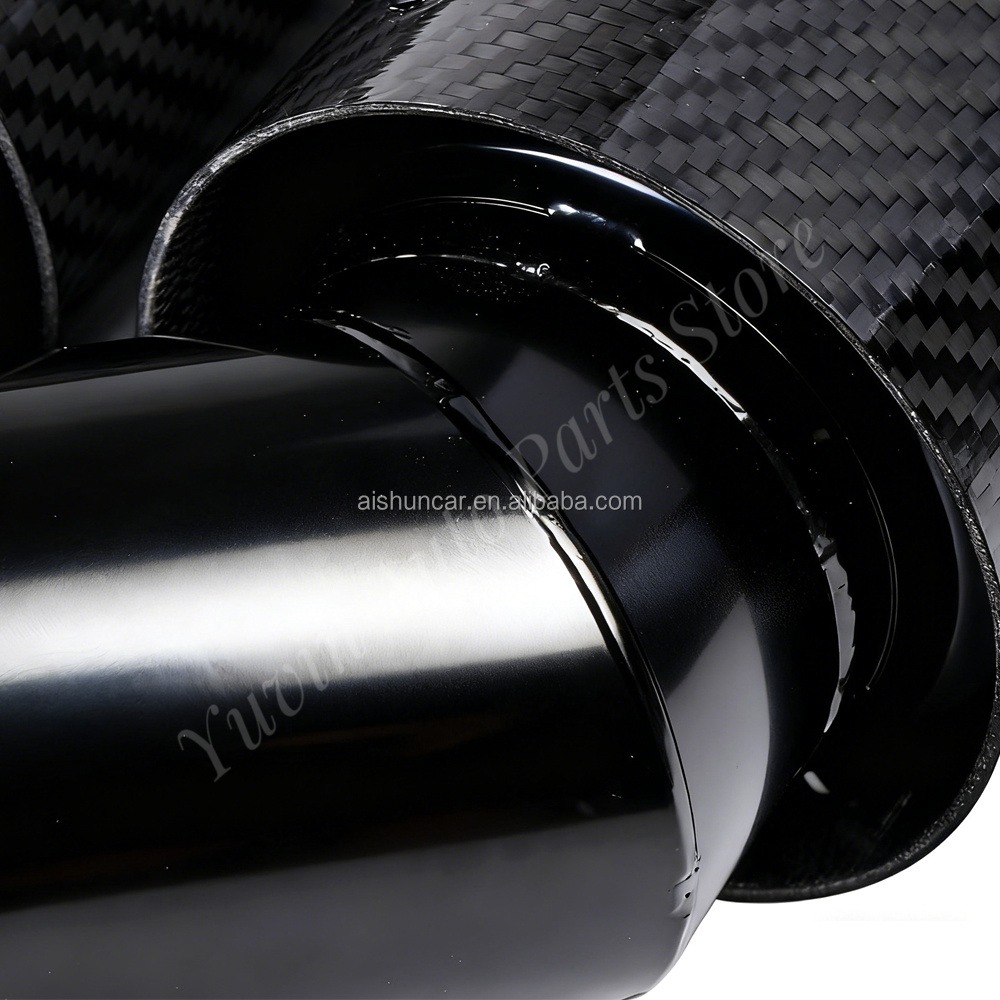 Universal Dual Exhaust Tip Y-P - Exhaust Tips Dual Outlet Carbon Fiber 63Mm ulasan dan harga