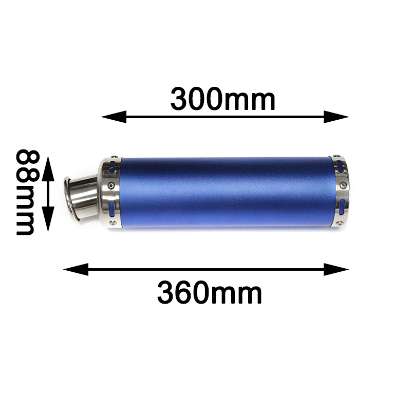 For 2Stoke Muffler 88X300mm Ni - Exhaust Muffler Stainless Steel Universal ulasan dan harga