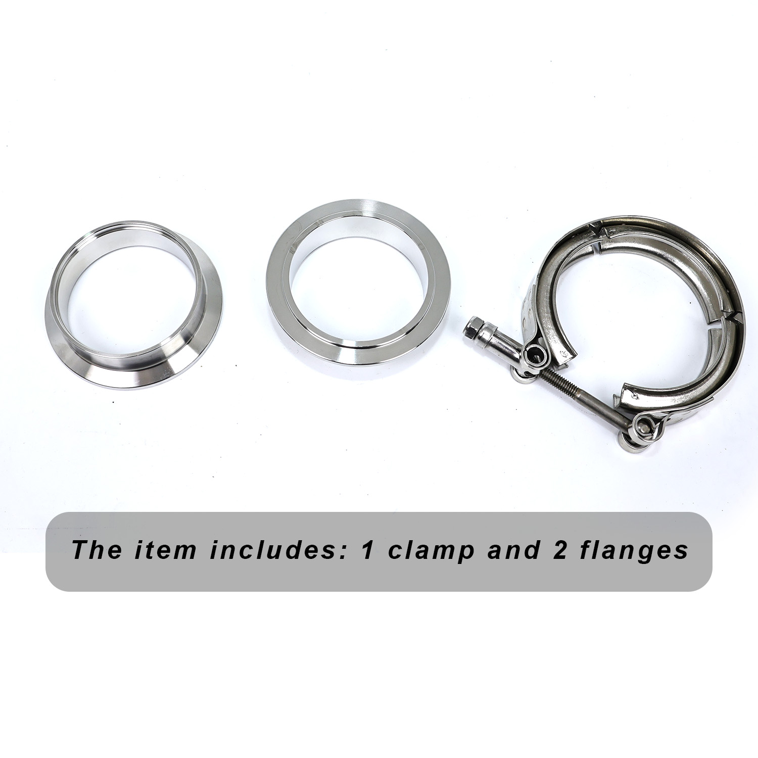 Universal 304 Stainless Steel  - Exhaust V Band Clamp Flange Kit Stainless ulasan dan harga