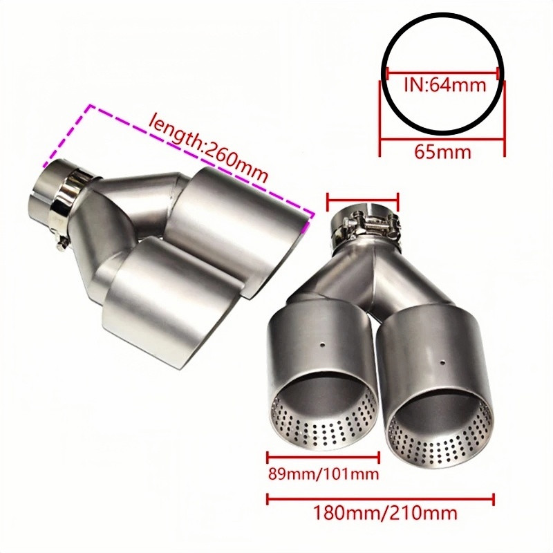 Universal Stainless Steel Exha - Exhaust Muffler Stainless Steel Universal ulasan dan harga