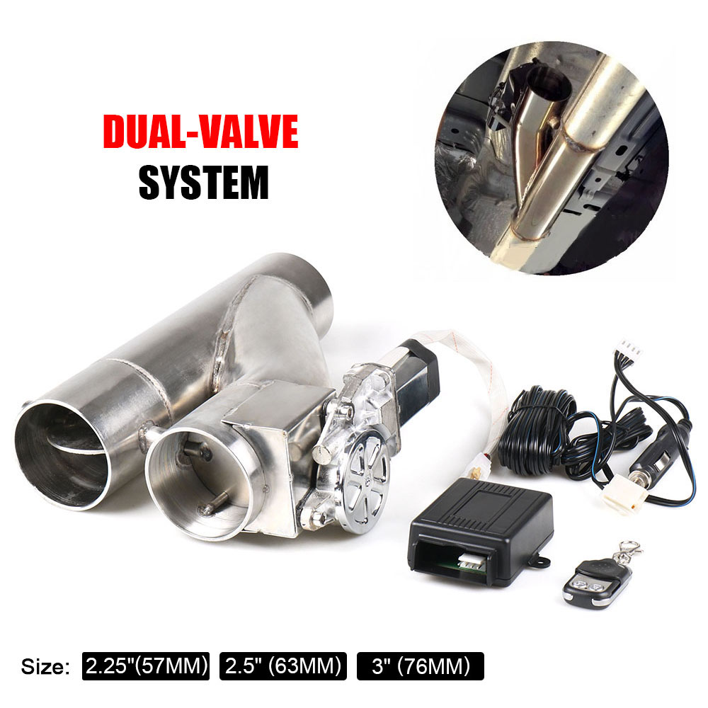 Stainless Steel Headers 2.25'' - Dual Exhaust Cutout Valve Y Pipe Stainless ulasan dan harga