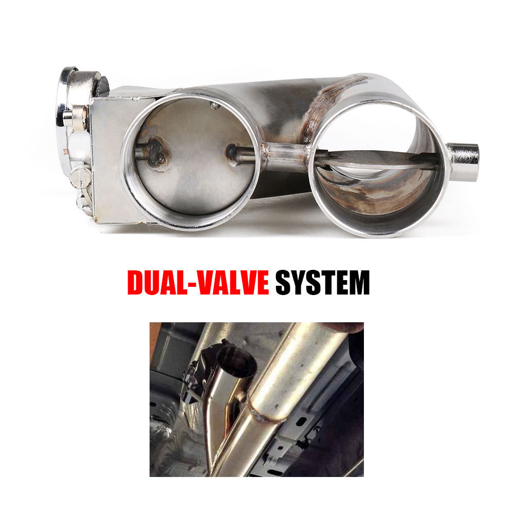 Stainless Steel Headers 2.25'' - Dual Exhaust Cutout Valve Y Pipe Stainless ulasan dan harga